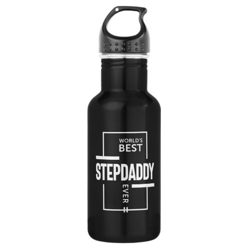 Mens Worlds Best Stepdaddy Ever Gift Stainless Steel Water Bottle