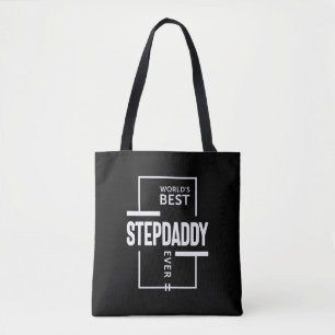 Mens World's Best Stepdaddy Ever Gift Tote Bag