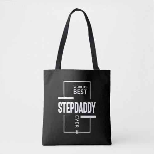 Mens Worlds Best Stepdaddy Ever Gift Tote Bag