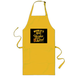 Mens World's Best Yorkie Dad Long Apron