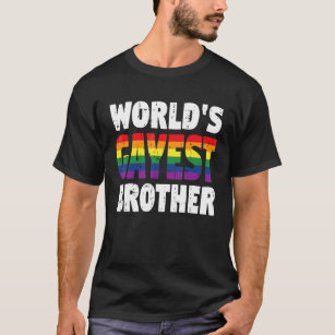 Mens World's Gayest Brother Gay Pride Rainbow Flag T-Shirt