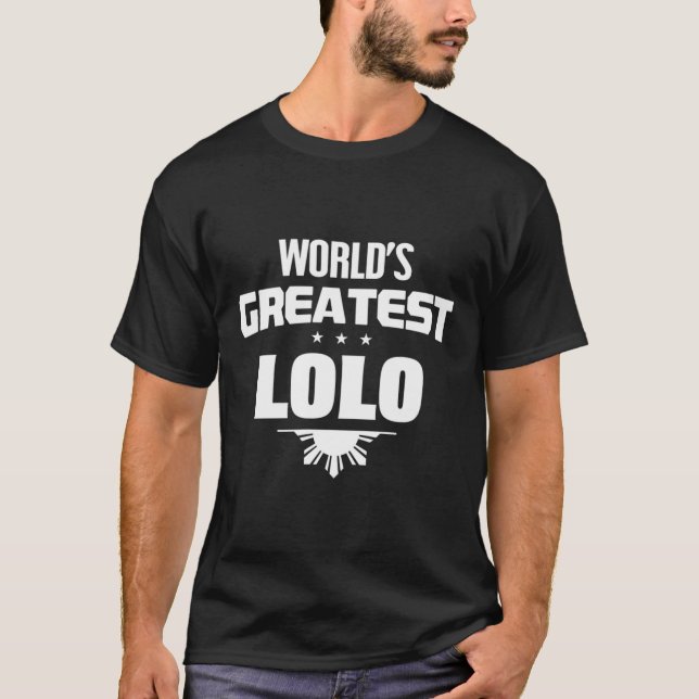 Mens World'S Greatest Lolo Filipino Grandpa T-Shirt (Front)