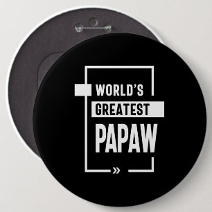 Mens World's Greatest Papaw Gift Button