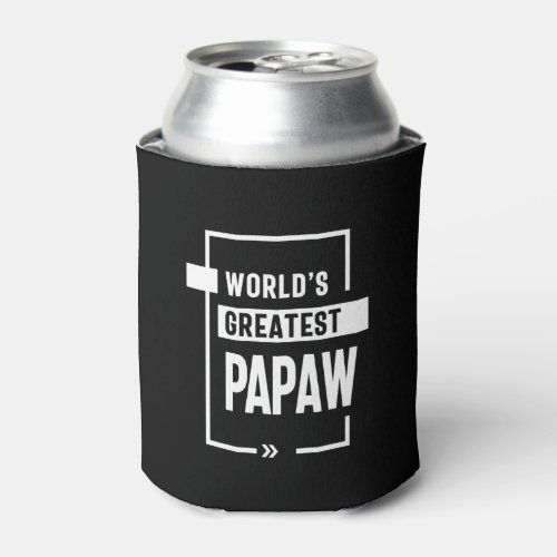 Mens Worlds Greatest Papaw Gift Can Cooler