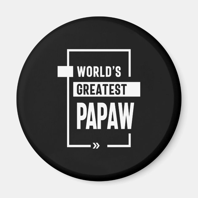 Mens World's Greatest Papaw Gift Magnet (Front)
