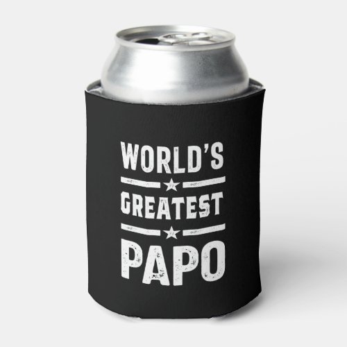 Mens Worlds Greatest Papo Funny _ Fathers Day Can Cooler