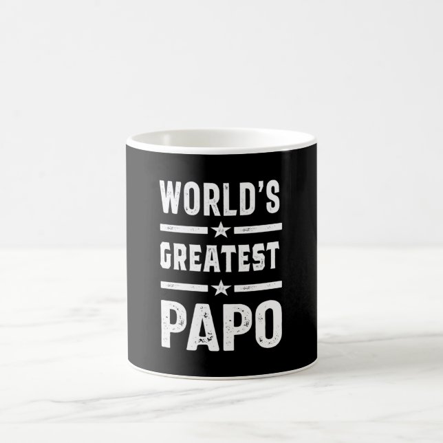 Mens World's Greatest Papo Funny - Father's Day Coffee Mug (Center)
