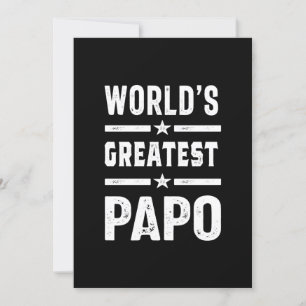 Mens World's Greatest Papo Funny - Father's Day Invitation