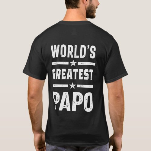 Mens Worlds Greatest Papo Funny _ Fathers Day T_Shirt