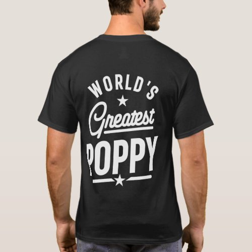 Mens Worlds Greatest Poppy Fathers Day Gift T_Shirt