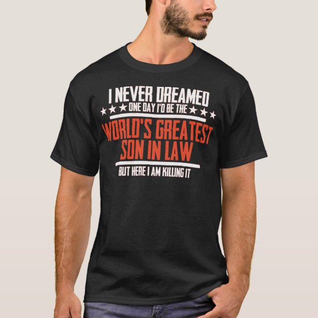 Mens World's Greatest Son In Law Family T-Shirt (Front)