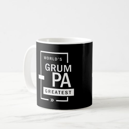 Mens Worlds Grumpa Greatest Grandpa Gift Coffee Mug