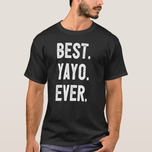 Mens Yayo Grandpa I Love Yayo Spanish Granddad Bes T_Shirt