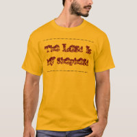 Men's yellow t-shirt Psalm 23 verse Inspirational!
