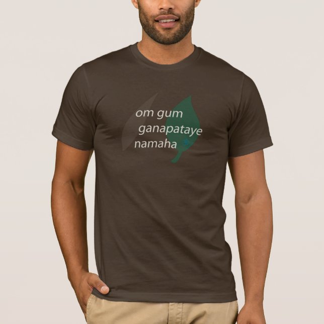 Mens Yoga Ganesha Mantra t-shirt! T-Shirt (Front)