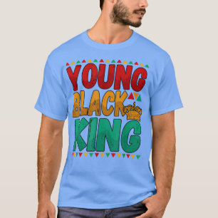 Mens Young Black King Africa Juneteenth Black Hist T-Shirt