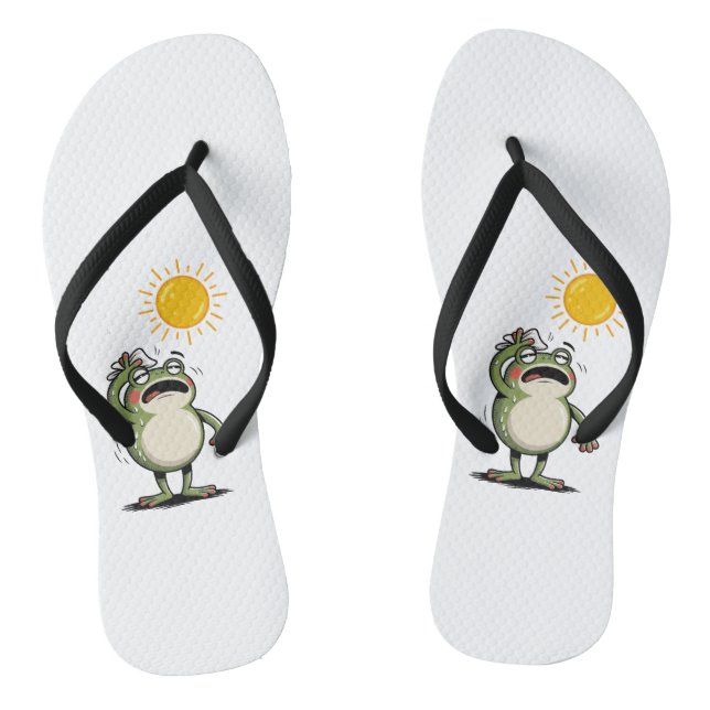 Men's Zen Frog Sunny Day Flip-Flops - Relaxed  Flip Flops (Footbed)