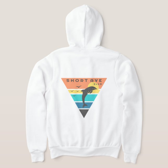 Men's Zipper Hoodie Logo on Back (Laydown Back)