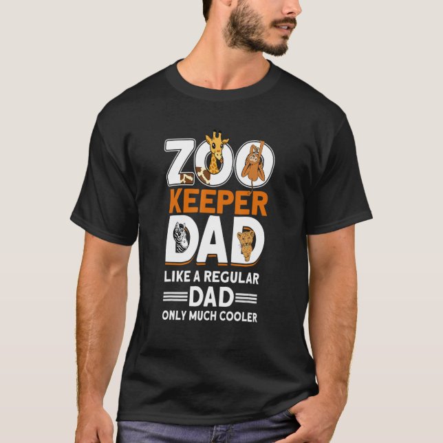 Mens Zookeeper Dad  Zoo Animal  Zookeeper 1 T-Shirt (Front)