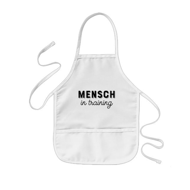 Mensch in Training Jewish Humor  Kids' Apron (Front)