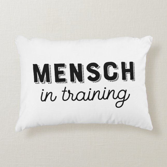 Mensch in Training Nursery Accent Pillow (Front)