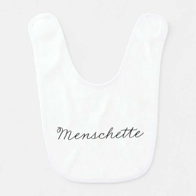 Menschette Yiddish Humor  Baby Bib (Front)