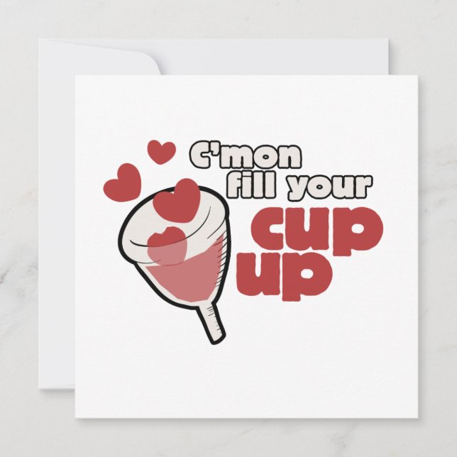menstrual cup humor invitation (Front)