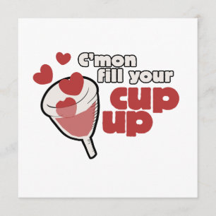 menstrual cup humor invitation