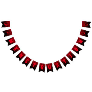 Menstruation Red Horror Blood Period Party Bunting Flags