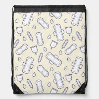 Mensturation Yellow Cute Period Tampon Pattern