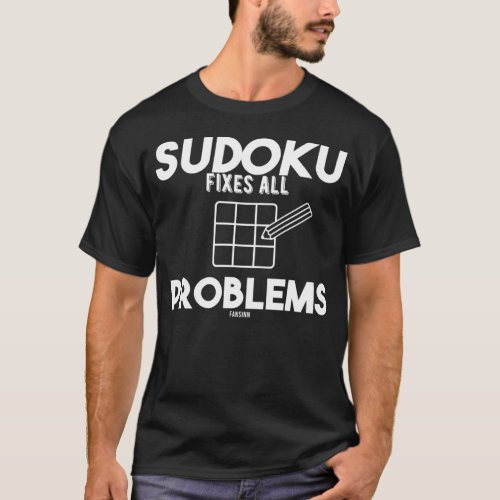 Mental arithmetic Sudoku guessing fun Nerd T_Shirt
