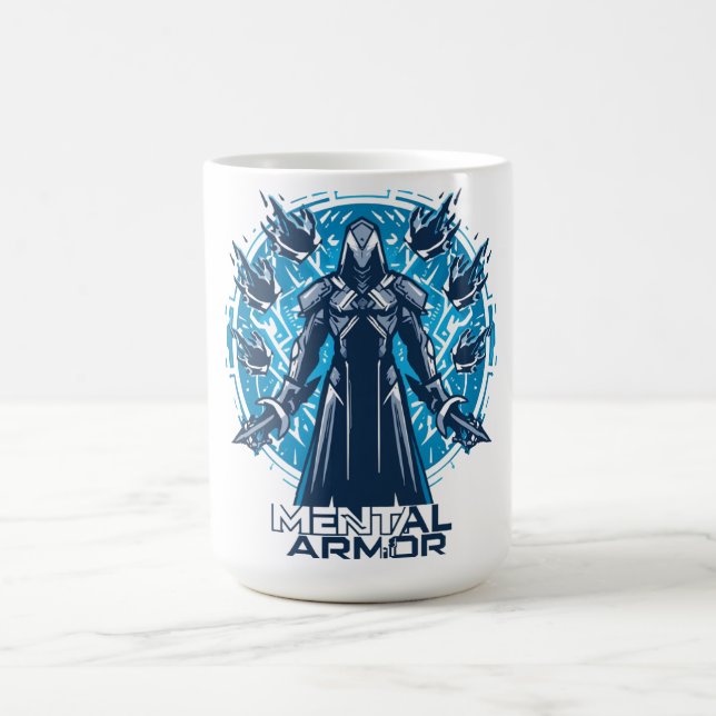 Mental Armor - Hoodie Warrior Figure Coffee Mug (Center)