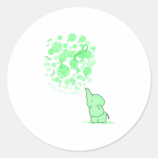 Mental Awareness 12 Step Recovery Mental Hea Classic Round Sticker