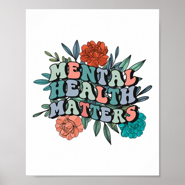 Mental Awareness Mental Health Problems Groovy Flo Poster (Front)