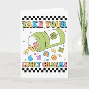 Mental Awareness Take Your Lucky Charm Pills Healt Card