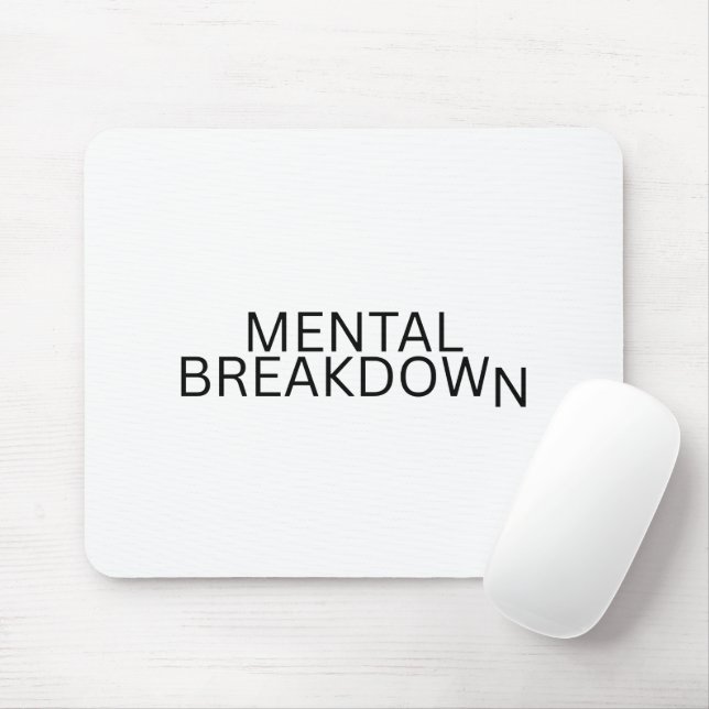 Mental Breakdown Minimalist Precision Mouse Pad (With Mouse)