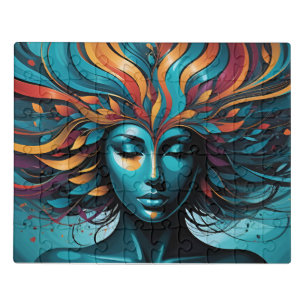 Mental health abstract art jigsaw puzzle