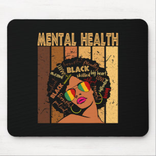 Mental Health Afro African American Black History Mouse Pad