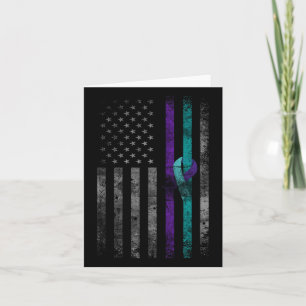 Mental Health American Flag Suicide Awareness 2024 Card