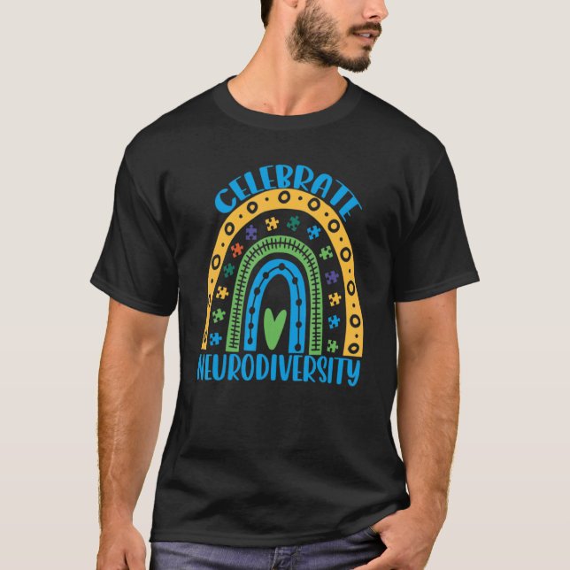 Mental Health Autism Awareness Celebrate T-Shirt (Front)