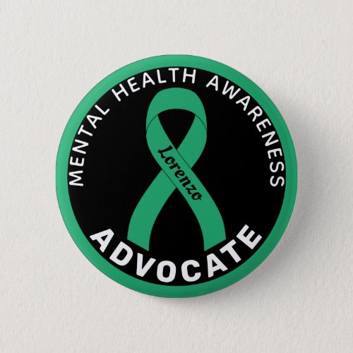 Mental Health Awareness Advocate Black Button