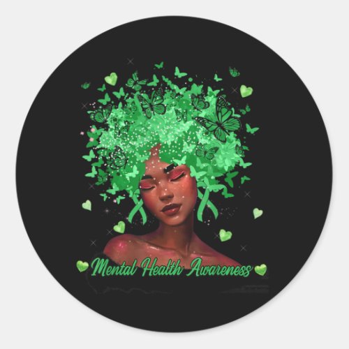 Mental Health Awareness  Be Kind To Your Mind Classic Round Sticker