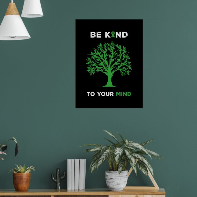 Mental Health Awareness Be Kind To Your Mind Poster (Living Room 1)