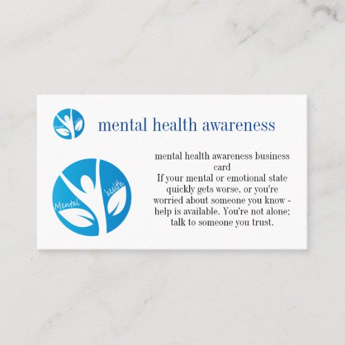 Mental Health Awareness Business Card