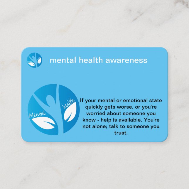 mental health awareness business card (Front)