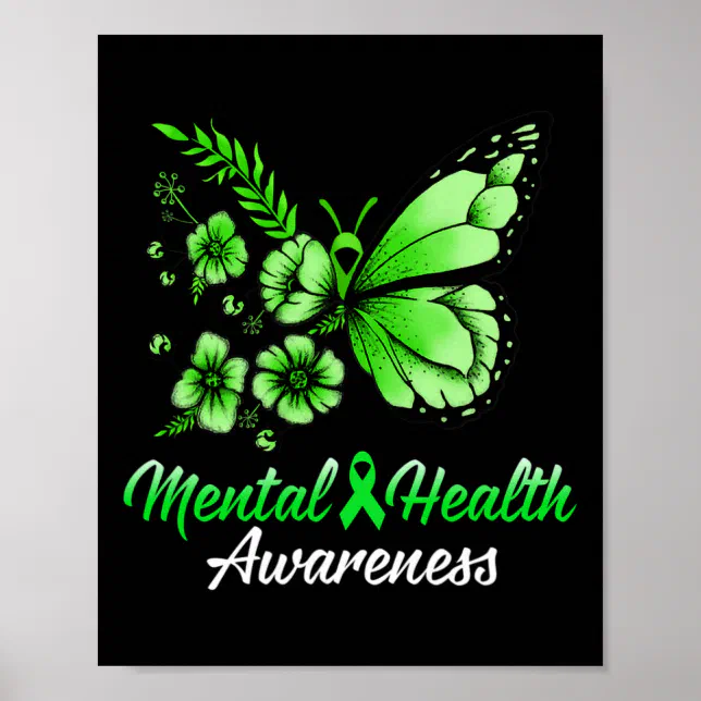 Mental Health Awareness Butterfly 1 Poster | Zazzle
