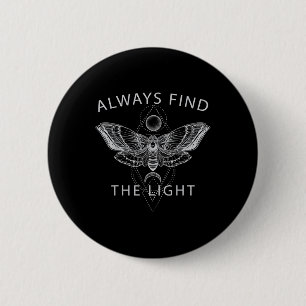 Mental Health Awareness - Butterfly Moth Men Women Button