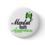 Mental Health Awareness Butterfly Pinback Button