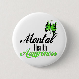 Mental Health Awareness Butterfly Pinback Button