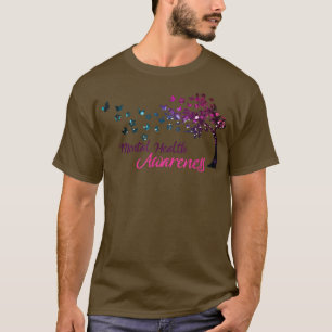 Mental Health Awareness Butterfly Tree 3338  T-Shirt